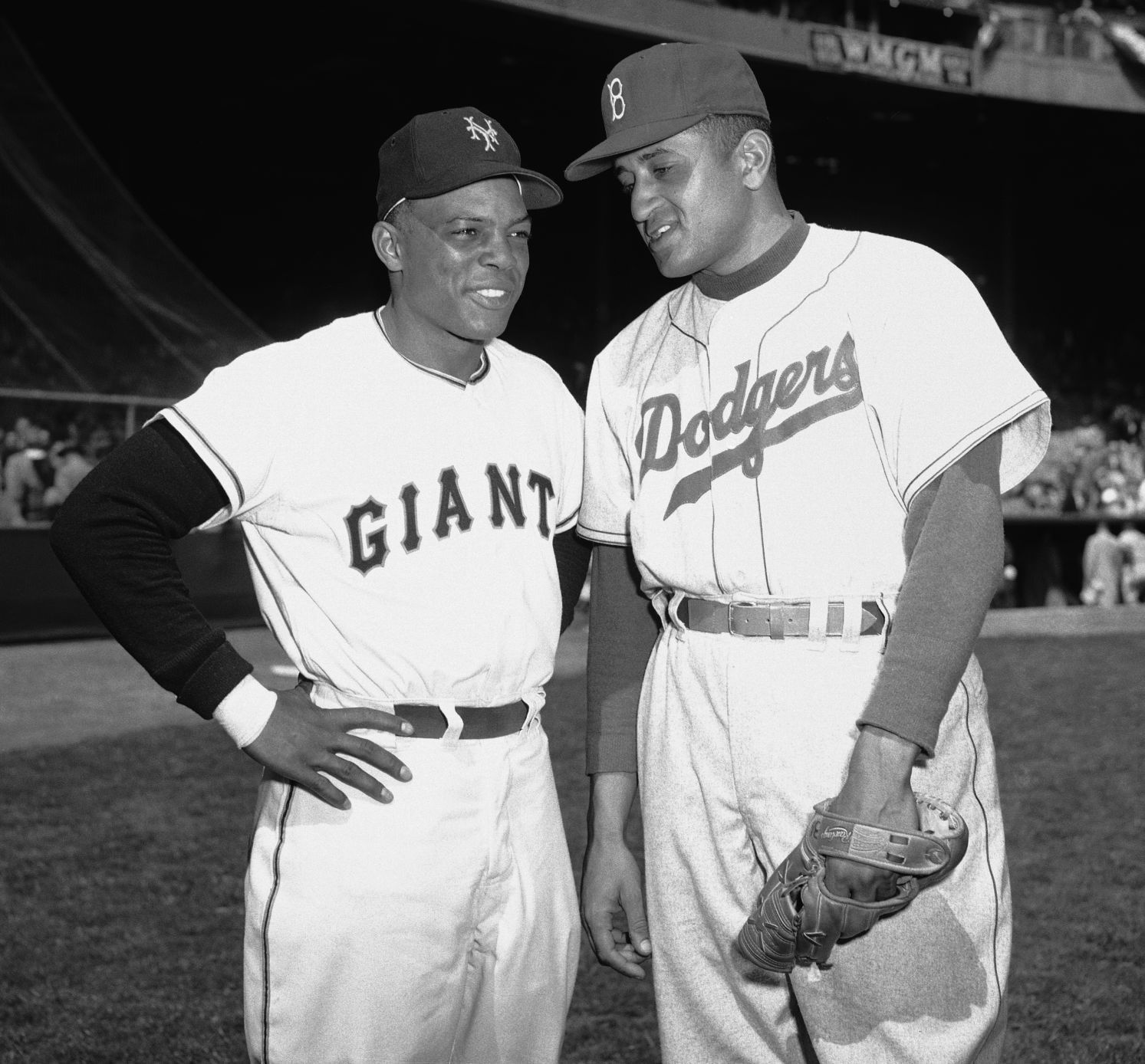 Willie Mays and Don Newcombe